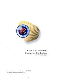 Clam AntiVirus 0.65 Manuel de l'utilisateur - Open Source
