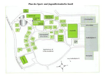 Plan des Sport- und Jugendferiendorfes Inzell - TSV Langquaid