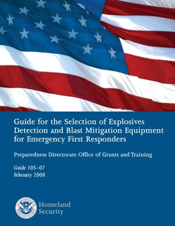 Guide for the Selection of Explosives Detection and Blast Mitigation ...