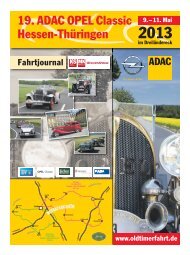 19. ADAC OPEL Classic Hessen-Thüringen - Oldtimerfahrt.de
