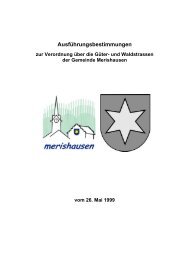 Ausführungsbestimmungen - Gemeinde Merishausen