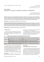 evaluation of super clean steels according to chemical composition