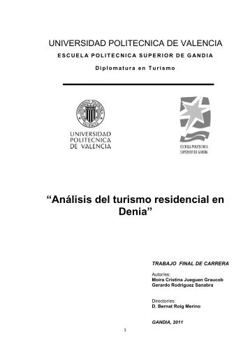 “Análisis del turismo residencial en Denia” - RiuNet