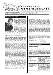 PDF: Gemeindeblatt vom März/April 2009 - Gemeinde Schmerikon