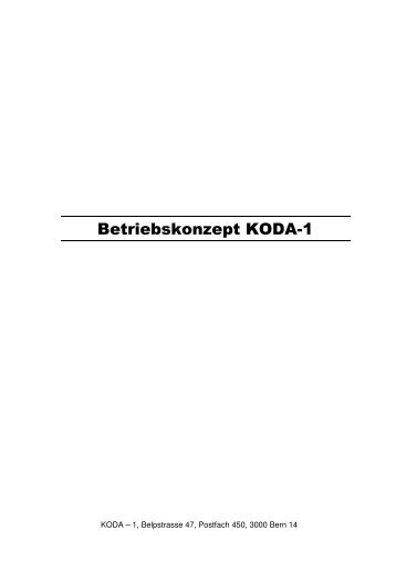 Betriebskonzept KODA-1