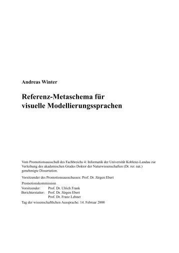 Referenz-Metaschema für visuelle Modellierungssprachen - Se.uni ...