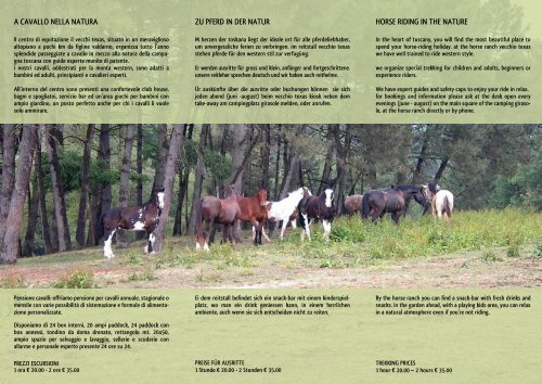 Brochure VecchioTexas - Centro Equitazione Vecchio Texas
