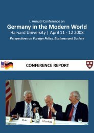 Germany in the Modern World - German Conference at Harvard