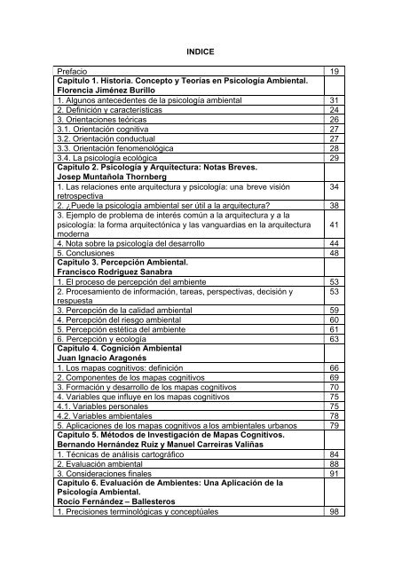 INDICE Prefacio 19 Capitulo 1. Historia. Concepto y Teorías ... - URBE