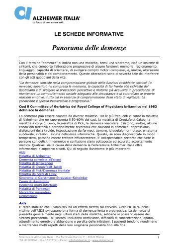 Panorama delle demenze - Alzheimer Italia