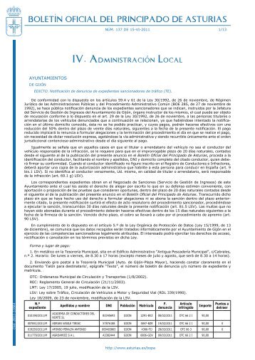 Boletín Oficial del Principado de Asturias - Gobierno del principado ...