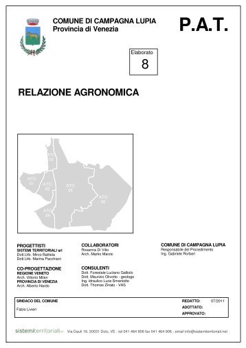 el8 rel agronomica - Comune di Campagna Lupia