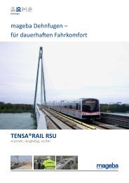 TENSA®RAIL RSU mageba Dehnfugen – für dauerhaften Fahrkomfort