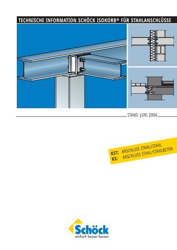 technische information schöck isokorb® für stahlanschlüsse