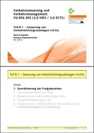 Teil B-1 – Steuerung von Verkehrslichtsignalanlagen (VLSA)