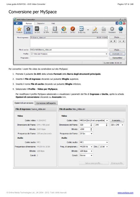 Scarica manuale PDF AVS Video Converter - AVS4YOU >> Online ...