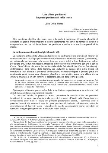 Una chiesa penitente - Webdiocesi