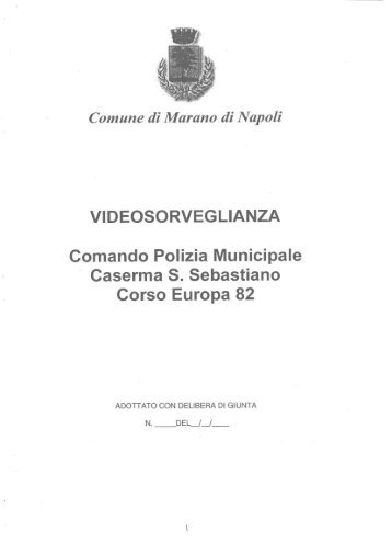 VIDEOSORVEGLIANZA - Comune di Marano di Napoli