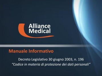 INFORMATIVA PRIVACY - Alliance Medical