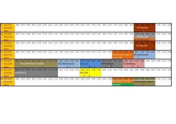 Belegungsplan - TSV Neusäß