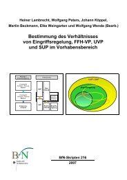 Bestimmung des Verhältnisses von Eingriffsregelung, FFH-VP, UVP ...