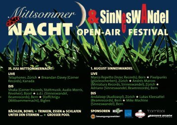 31. Juli MittsoMMernacht live Telaphones, Zürich Breandan Davey ...