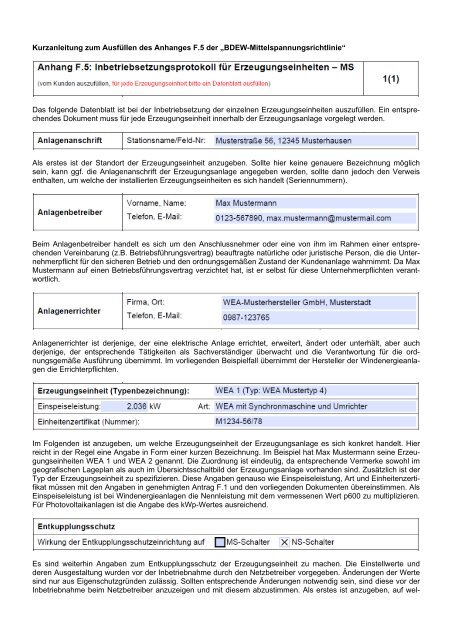 Anleitung F5 mit Beispiel (PDF/ 130 KB) - E.ON Hanse