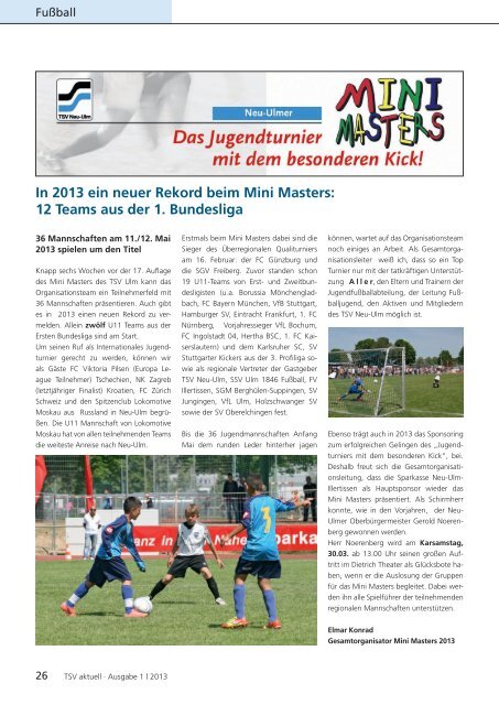 Ausgabe 1/2013 Der TSV 1880 Neu-Ulm e.V. wünscht ein schönes ...