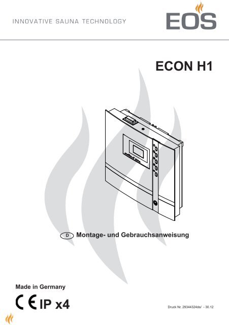 Bedienungs- und Montageanleitung - Eos