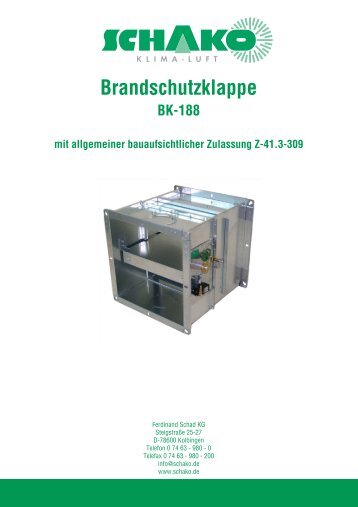 Brandschutzklappe - Felderer