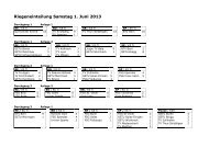 Riegeneinteilung der BKM 2013 - Gym Center Emme