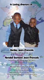 Kenley Jean-Francois - Honor You Memorial Products