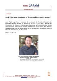 Jordi Pujol, guardonat com a “REBOSTER MAJOR ... - Escola Joviat