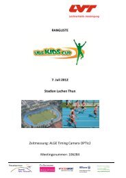 UBS Kids Cup - Leichtathletik-Vereinigung Thun