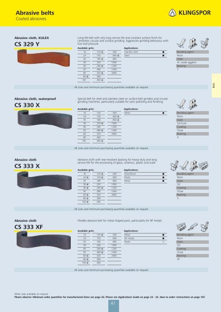 CATALOGUE 2012 - Klingspor