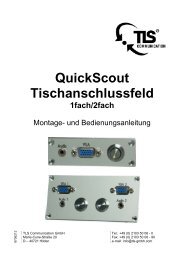 Bedienungsanleitung Quick Control - TLS Communication GmbH