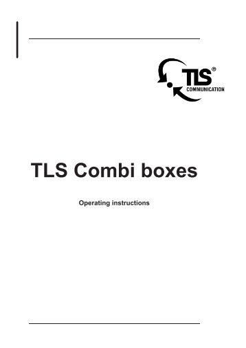 Operating instruction - TLS Communication GmbH