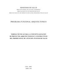 PROGRAMA FUNCIONAL ARQUITECTONICO - Ministerio de Salud