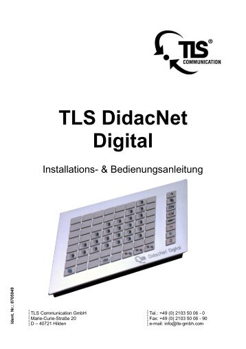 Bedienungsanleitung Quick Control - TLS Communication GmbH