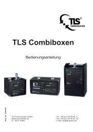 Bedienungsanleitung - TLS Communication GmbH