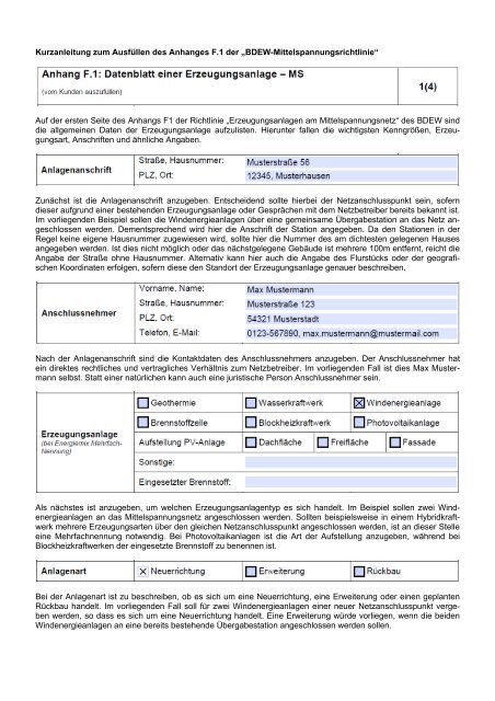 Anleitung für Anhang F1 mit Beispiel (PDF/453 KB) - Schleswig ...