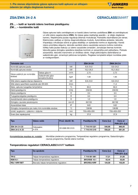 Junkers cenu katalogs 2012 - Siltumnieks.lv