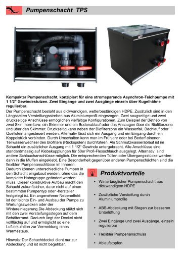 Pumpenschacht TPS für Teichpumpen - Teichmolch