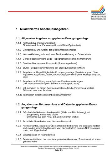1 Qualifiziertes Anschlussbegehren - Swdu-netz.dvv.de