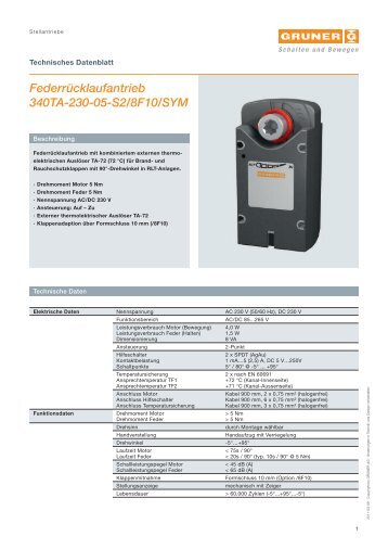 Gruner 340TA-230 - SYMO