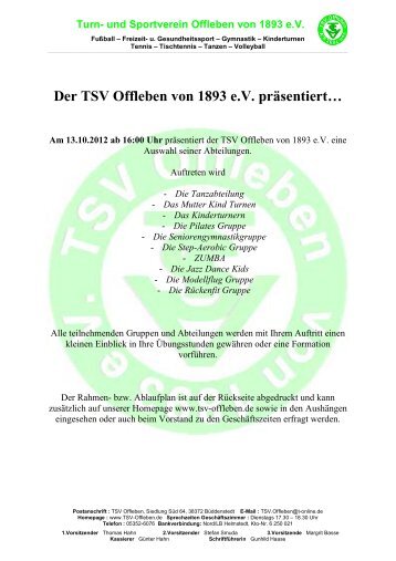 Protokoll der Vorstandssitzung vom 28 - TSV Offleben