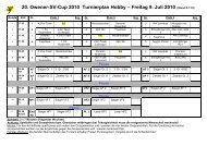 Owener-SV-Cup 2003 Turnierplan - Sonntag 13. Juli 2003