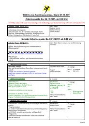 TODO-Liste Sporthausumbau, Stand 27.11.2011 Arbeitseinsatz, Sa ...