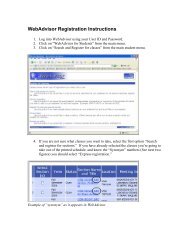 WebAdvisor Registration Instructions - Napa Valley College