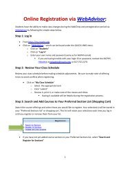 Online Registration via WebAdvisor: - MCPHS.edu